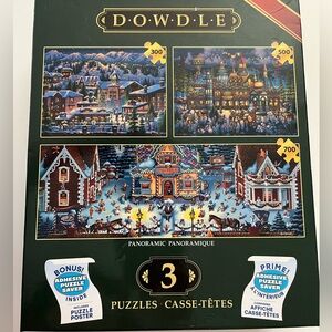 New (sealed) 3-pack DOWDLE puzzles
